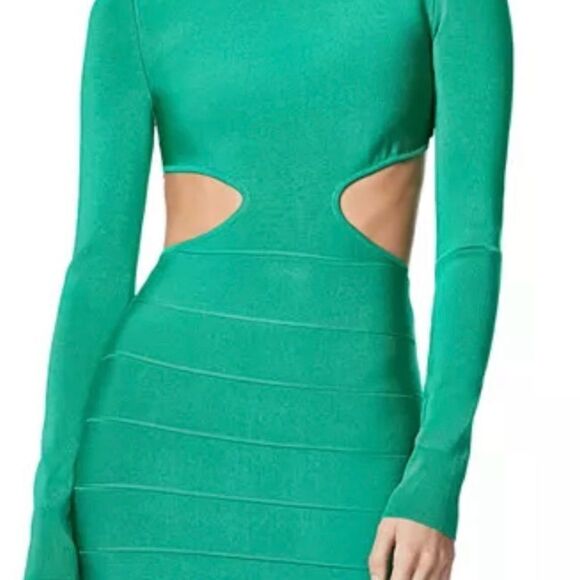 HERVÉ LÉGER Icon cutout open back sweater bandage mini dress bodycon sexy - Picture 1 of 12